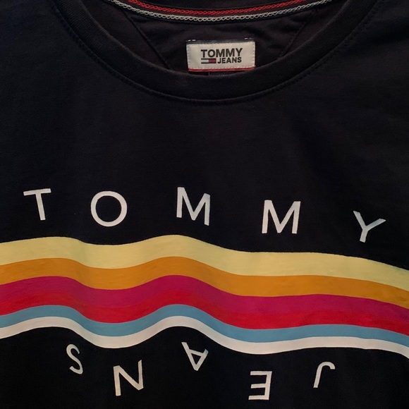 Tommy Hilfiger “Tommy Jeans” Rainbow Crop Top - Picture 2 of 3